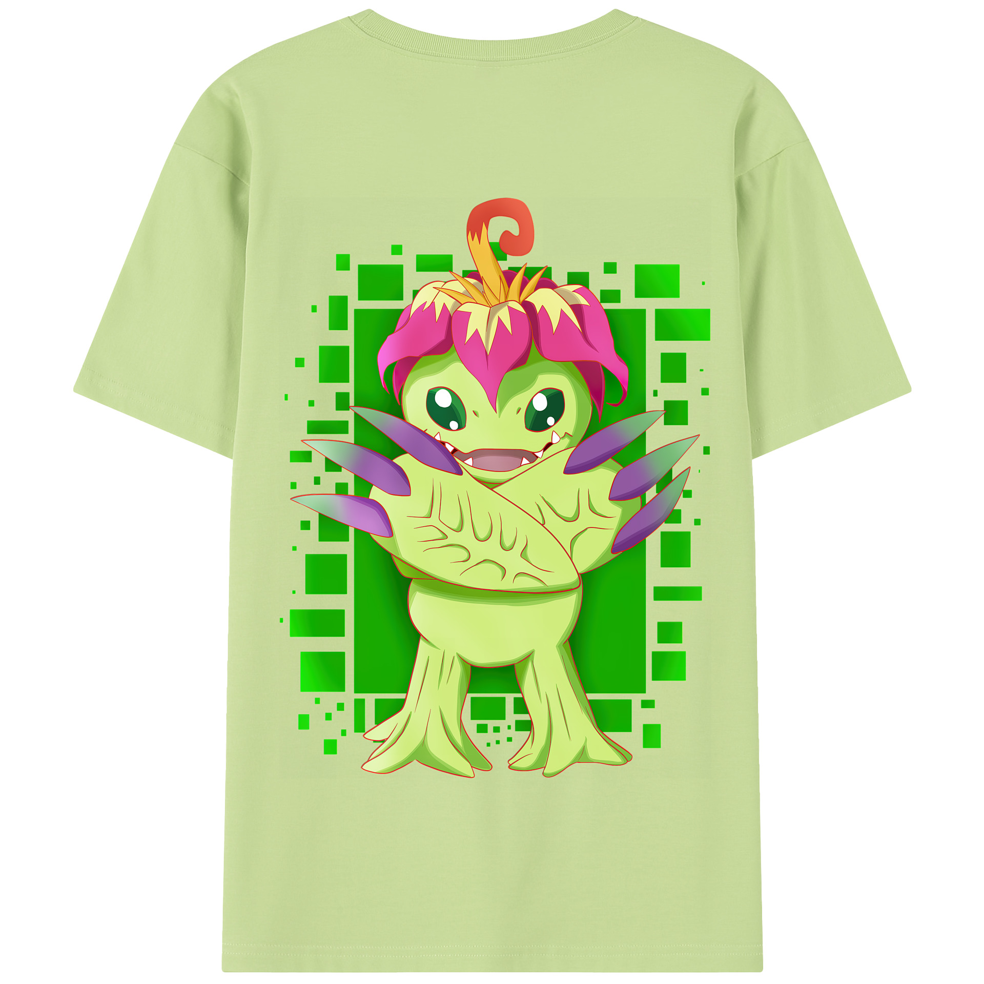 （画像用） Digimon デジタルモンスター/デジモン 綿100％半袖Tシャツ（背面プリント）